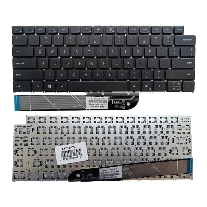 Nešiojamo kompiuterio klaviatūra Dell Inspiron 5310, 5418, 5620, 7620, 7630, US