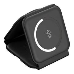 Belaidis įkroviklis CHOETECH, 15 W, 3in1, magnetinis, lankstomas, juodas