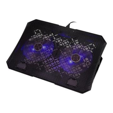 Nešiojamojo kompiuterio aušinimo stovas, su 2 LED ventiliatoriais, 5 padėčių