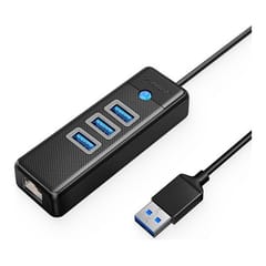 Adapteris ORICO PW3UR-U3, 3x USB ir 1x RJ45