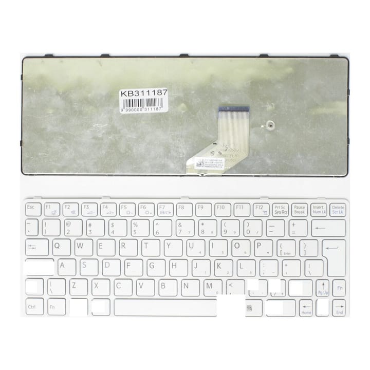 Nešiojamo kompiuterio klaviatūra Sony Vaio SVE11, UK balta