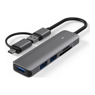 Adapteris USB 3.0 - 3 x USB 3.0, SD, TF