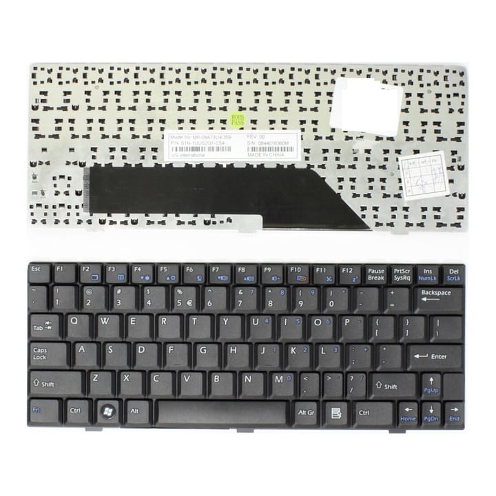 Nešiojamo kompiuterio klaviatūra MSI Wind U90, U100, U110, U12