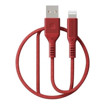 MFI sertifikuotas kabelis USB - Lightning (raudonas, 1.2m)