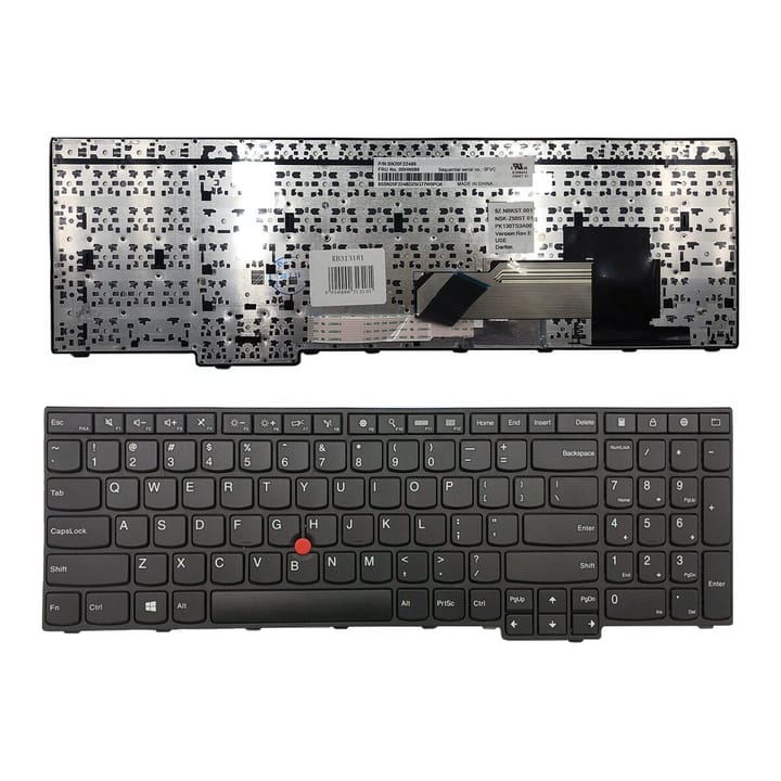 Nešiojamo kompiuterio klaviatūra Lenovo ThinkPad E550 E555 su rėmeliu ir valdymo tašku