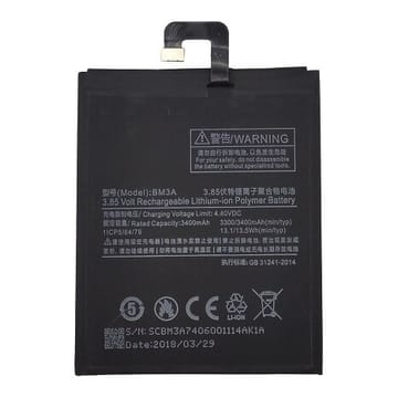 Suderinama telefono baterija Battery Xiaomi Mi Note 3 (BM3 A)