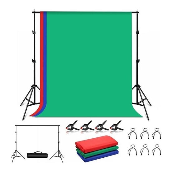 Fotografavimo fonų ir stovų rinkinys 2x2m, RGB