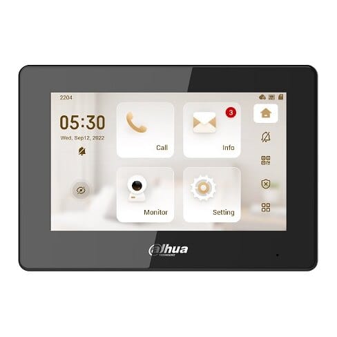 IP domofono monitorius 7 col. 1024x600,Micro SD kortelės prievadas,PoE(802.3af), SIP