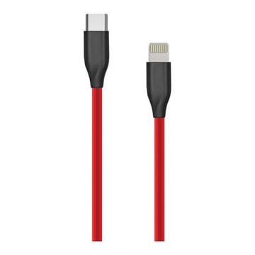 Silikoninis kabelis USB Type C - Lightning, 1m (raudonas)