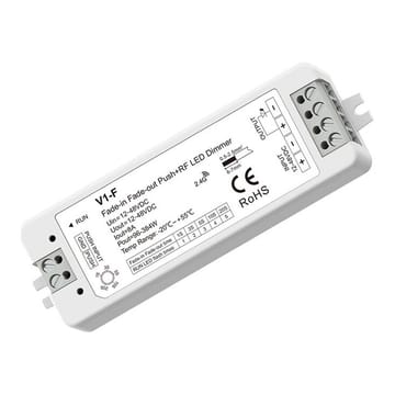 V1-F nuolatinės įtampos valdiklis, 12–48 V, 1x 8 A, Push-Dimm