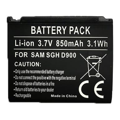 Suderinama telefono baterija Samsung D900, D908, E780, E788