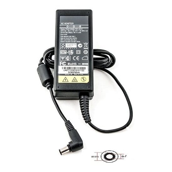 Įkroviklis nešiojamam kompiuteriui Sony 60 W, 16 V, 4 A, kištukas 6,5 × 4,4 mm su adatėle