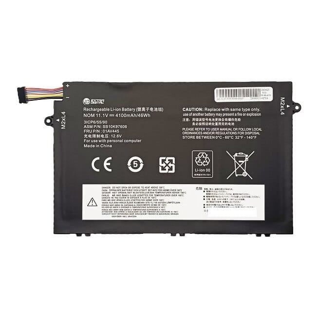 Suderinama nešiojamo kompiuterio baterija Lenovo 01AV445, 4100 mAh
