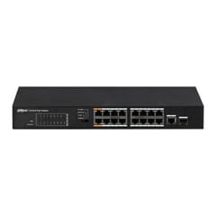 PoE šakotuvas 100Mbps 16portu+1G uplink + 1SFP, PoE iki 250, Hi-PoE