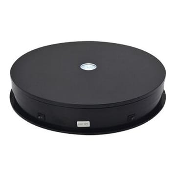Elektrinis 360° besisukantis stovas su LED pašvietimu, apvalus 30cm, juodas