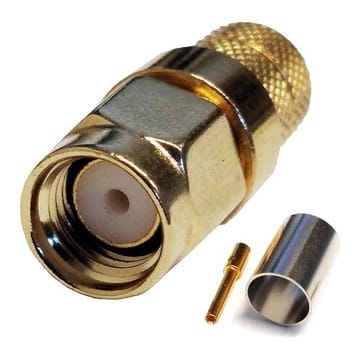 RPSMA-male užspaudžiama jungtis RG6 kabeliui