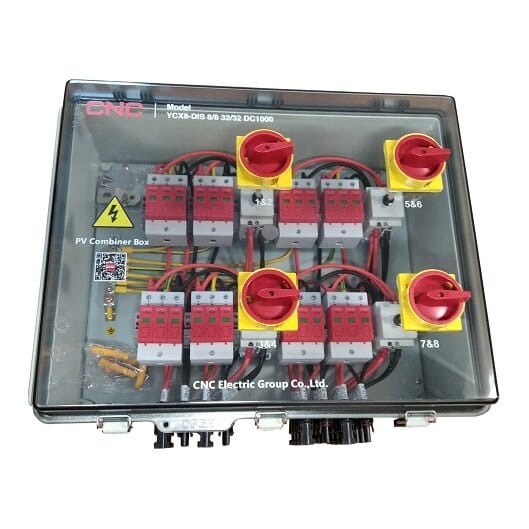 PV atjungimo skydelis, DC 8in-8out, IP66