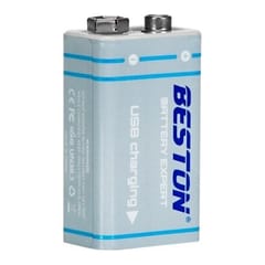 Baterija 9 V (krona), įkraunama su USB-C lizdu, 1000 mAh, Li-Ion