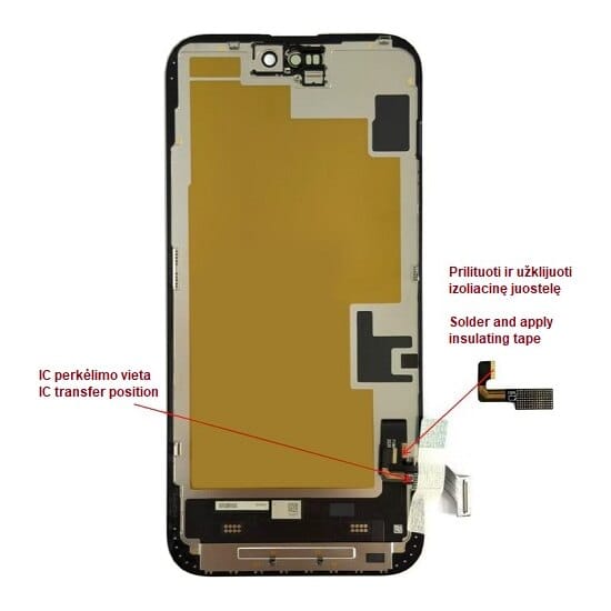 Pakaitinis telefono ekranas iPhone 15 Plus, LTPO Soft OLED, 60 Hz