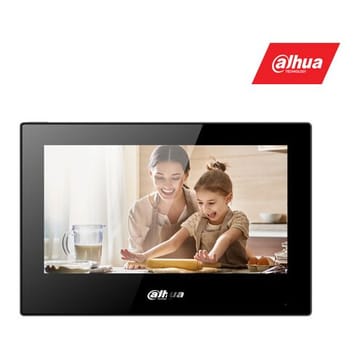 IP domofono monitorius VTH5321GB-W. 7 col. 1024x600. Wifi, PoE(802.3af). SIP. Andoid 8.1, Juodas