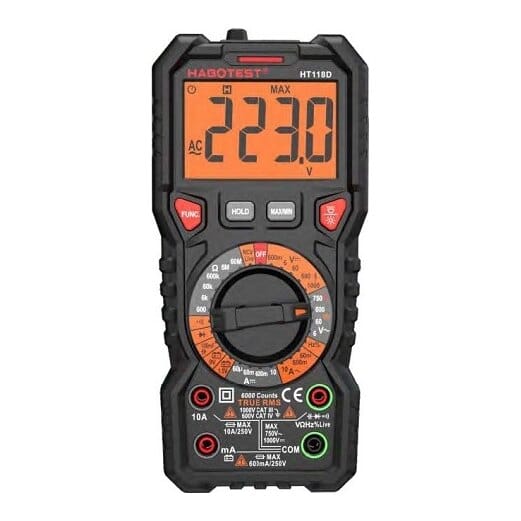 Multimetras DC1000 V/10 A, AC750 V/10 A