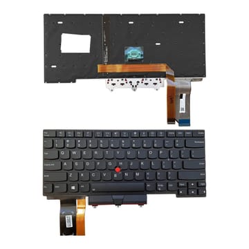 Nešiojamo kompiuterio klaviatūra Lenovo Thinkpad E14, su pašvietimu, su trackpoint, US