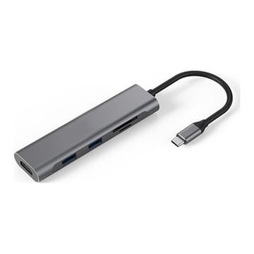 Adapteris USB Type-C - 2 x USB 3.0, HDMI, SD, TF