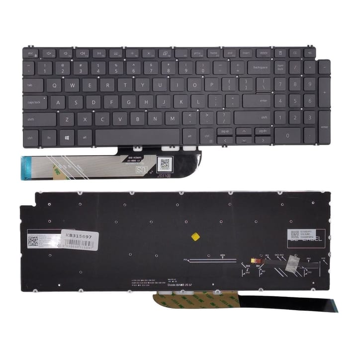 Nešiojamo kompiuterio klaviatūra Dell Inspiron 5584, 5590, 5593, 5594, 5598 su pašvietimu