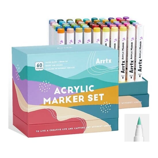 Akriliniai markeriai - flomasteriai ARRTX 60C, 60 spalvų