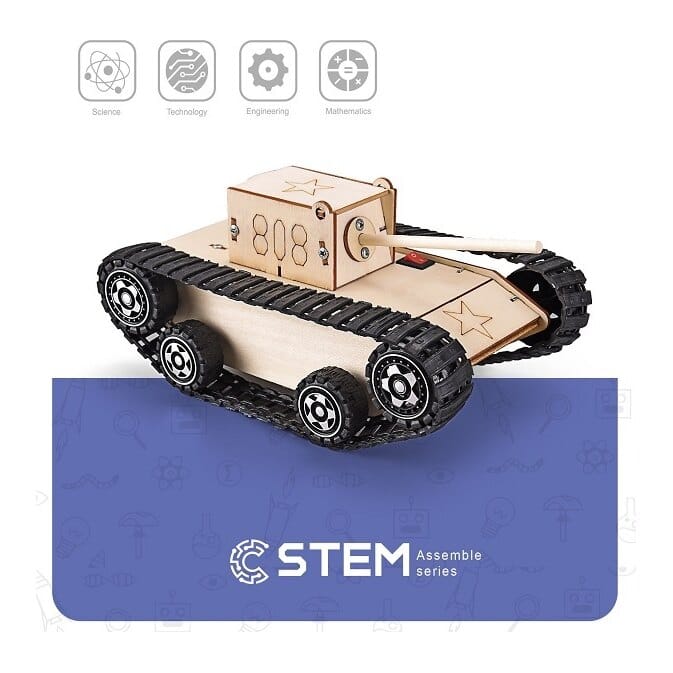 Medinis konstruktorius "Elektrinis tankas", mokomasis modelis