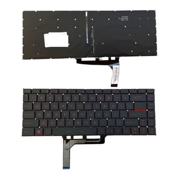 Nešiojamo kompiuterio klaviatūra MSI GF63, su raudonu pašvietimu (US)