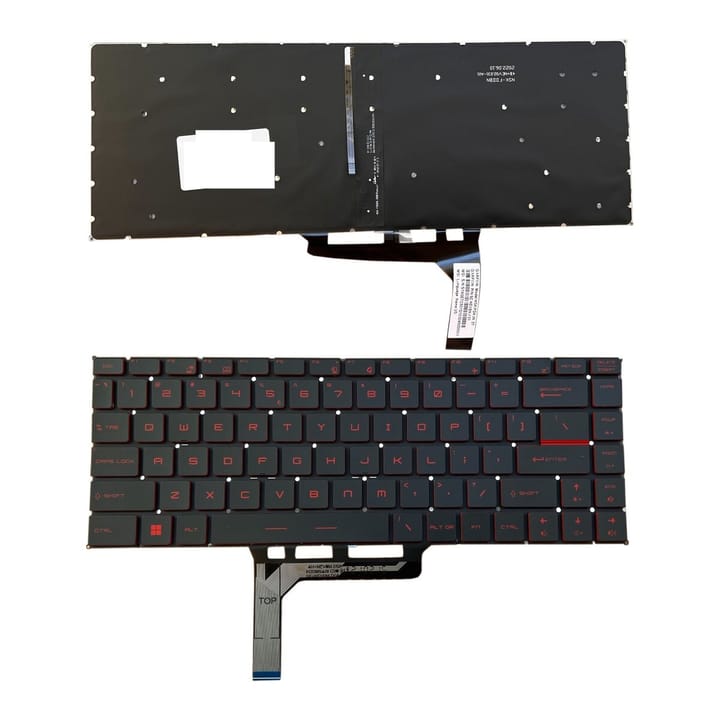 Nešiojamo kompiuterio klaviatūra MSI GF63, su raudonu pašvietimu (US)