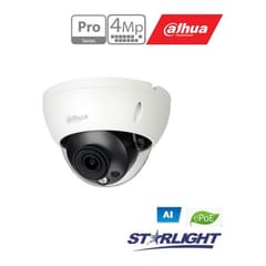 IP kam. AI 4M 2K kupol. STARLIGHT + su LXIR iki 50m, 4MP(2688x1520)1~25fps, 2,8 mm, H.265+, ePoE,IK10
