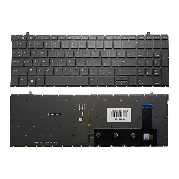 Nešiojamo kompiuterio klaviatūra HP Elitebook 860 G9, 865 G9, 860 G10, 865 G10, su pašvietimu, US