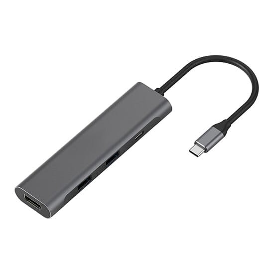 Adapteris USB Type-C - 2 x USB 3.0, Type-C PD, HDMI