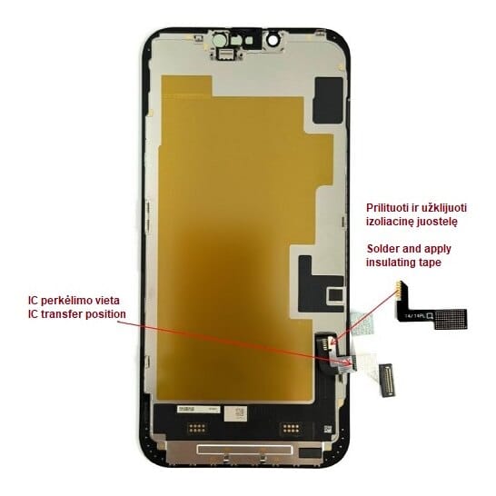 Pakaitinis telefono ekranas iPhone 14 Plus, LTPO Soft OLED, 60 Hz
