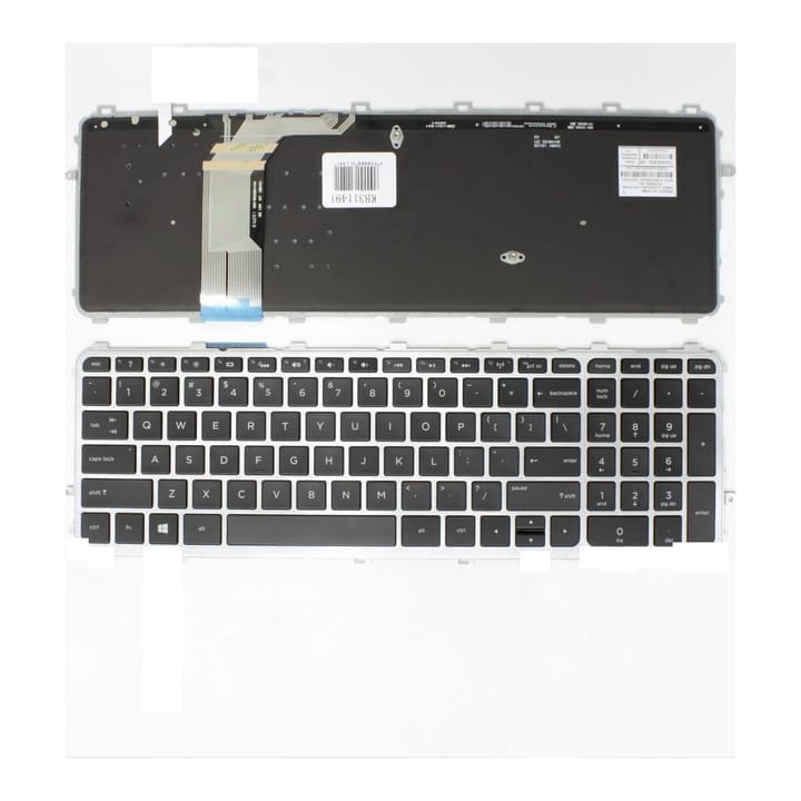 Nešiojamo kompiuterio klaviatūra HP Envy TouchSmart 15-J, 17-J, M7-J, 17T-J su rėmeliu ir pašvietimu