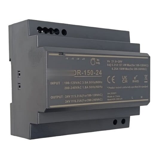 Maitinimo šaltinis 24 V, 6,25 A, 150 W, DIN