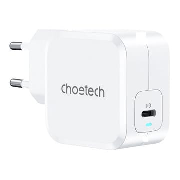 USB-C įkroviklis nešiojamam kompiuteriui ir telefonui CHOETECH GaN USB Type-C, 45 W, PD, QC, PPS