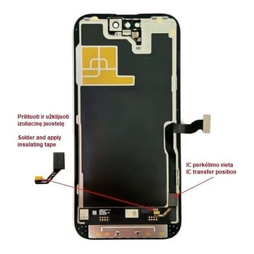 Pakaitinis telefono ekranas iPhone 14 Pro, LTPO Soft OLED, 120 Hz