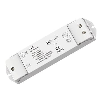 V1-L nuolatinės įtampos valdiklis 12–48 V, 1x15 A, Push-Dimm