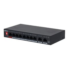 PoE šakotuvas 8*100Mbps PoE portai ir 2 Uplink 1000Mbps, Port1–60 W, Port2-8–30 W, Total-96 W