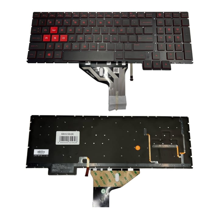 Nešiojamo kompiuterio klaviatūra HP Omen 15-ce016na, su pašvietimu