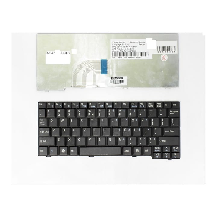 Nešiojamo kompiuterio klaviatūra Acer Aspire One A110, A150, D150, D250, KAV10, KAV60, ZG5, ZG8