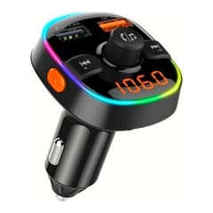 FM moduliatorius automobiliui BC52LQ (RGB LED, QC 3.0, micro SD, laisvų rankų įranga)